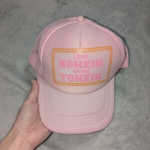Women's Pink/Orange "Less Honkin More Tonkin" Hat